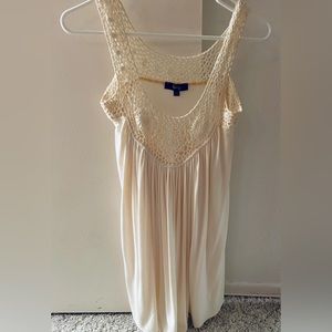 Sky cream long tank/tunic top size XS